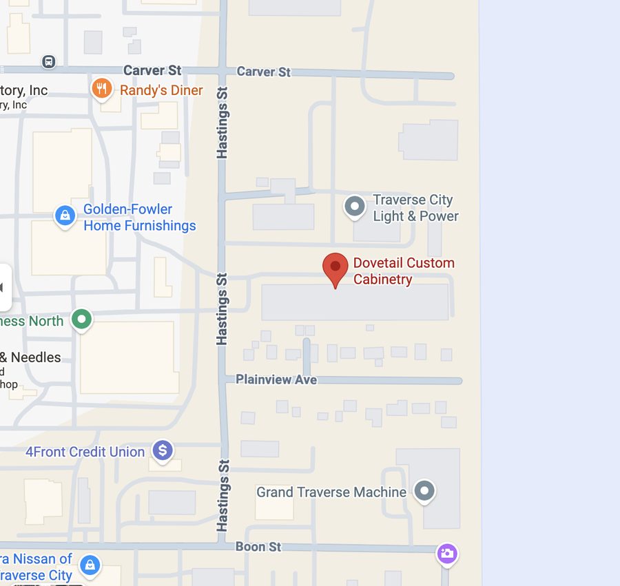 Map to David Webster Construction